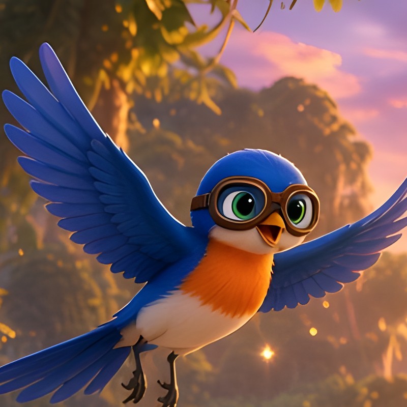 Bella the eastern bluebird
